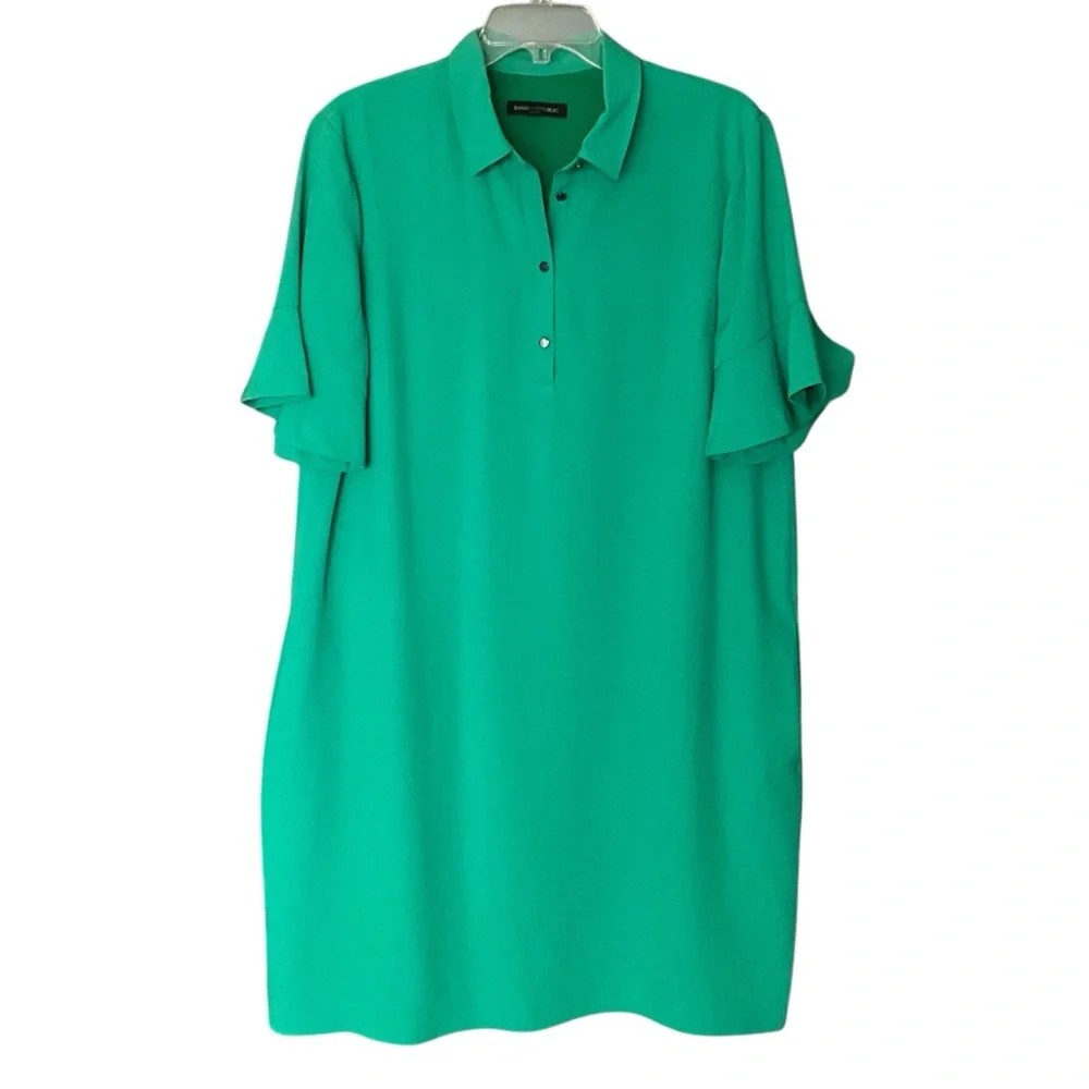 💝 Banana Republic Collared Flutter Sleeve Polo Dress - Picture 4 of 14